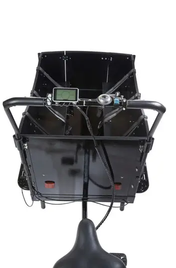 AMCARGOBIKES CURVE KINDERGARTEN OPEN CARGO ELECTRIC TRICYCLE – BLACK/Top speed 25km