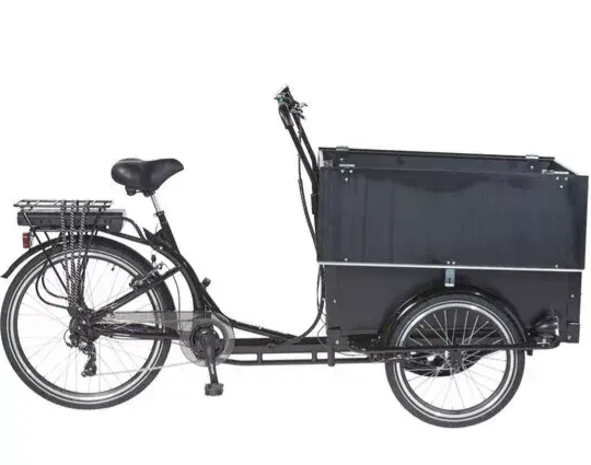 AMCARGOBIKES CURVE WORKMAN 2 CARGO ELECTRIC TRICYCLE – BLACK