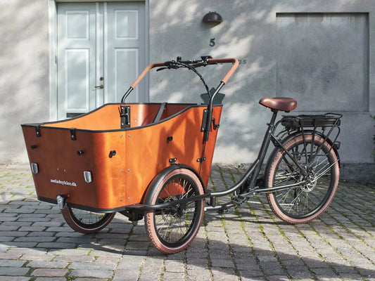 AMCARGOBIKES ULTIMATE HARMONY CARGO ELECTRIC TRICYCLE – BLACK/WOODGRAIN