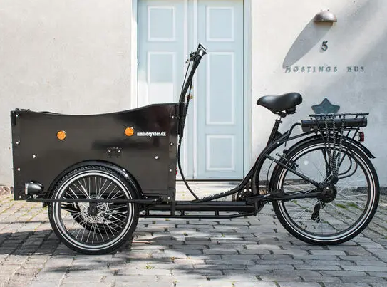 AMCARGOBIKES CURVE DOG FRIENDLY CARGO ELECTRIC TRICYCLE – BLACK