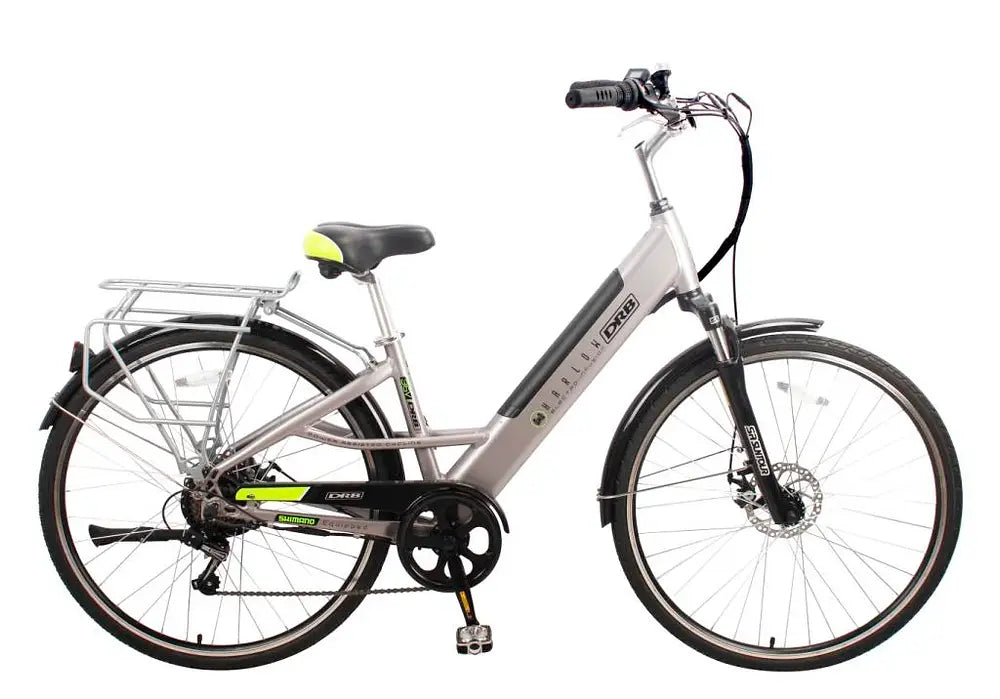 DALLINGRIDGE HARLOW STEP THROUGH HYBRID ELECTRIC BIKE, 700C WHEEL – SATIN SILVER